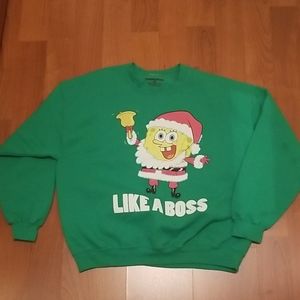 Nickelodeon Spongebob Christmas ugly sweater XL